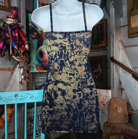 BKE blue and gold tank dress - Picture 3 of 4
